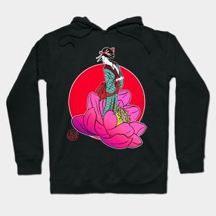 Geisha in a lotus flower Hoodie